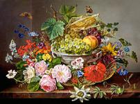 Still Life with Flowers and Fruit Basket WT20065